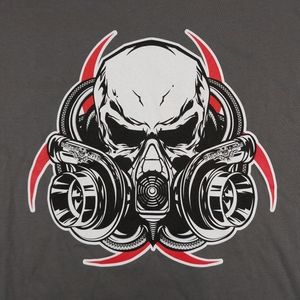 Diesel Life NWT Gas Mask Turbo Respirator Skull Design Grey T- Shirt Gildan M-3X